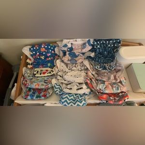 17 Alva Pocket Diapers w/ inserts